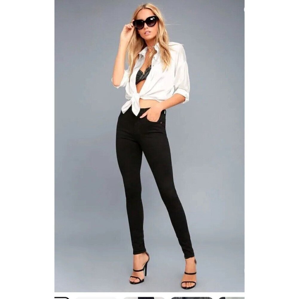 Agolde Sophie High Rise Skinny Jeans Size 29 Black - Picture 1 of 11
